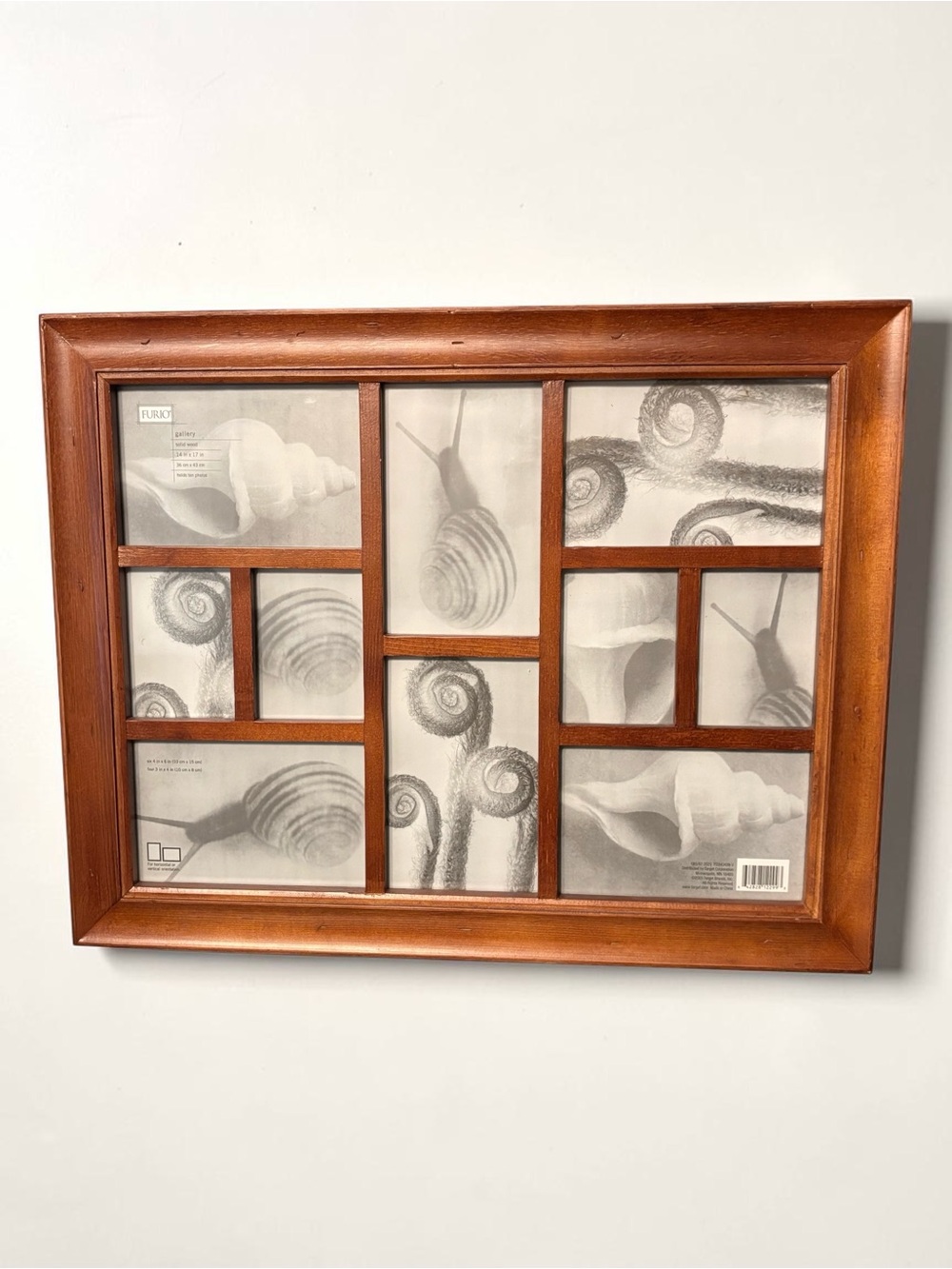 Furio Gallery 10 Photo Picture Frame Wood 14x17 MCM Cottagecore Farmhouse Decor